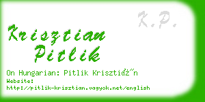 krisztian pitlik business card